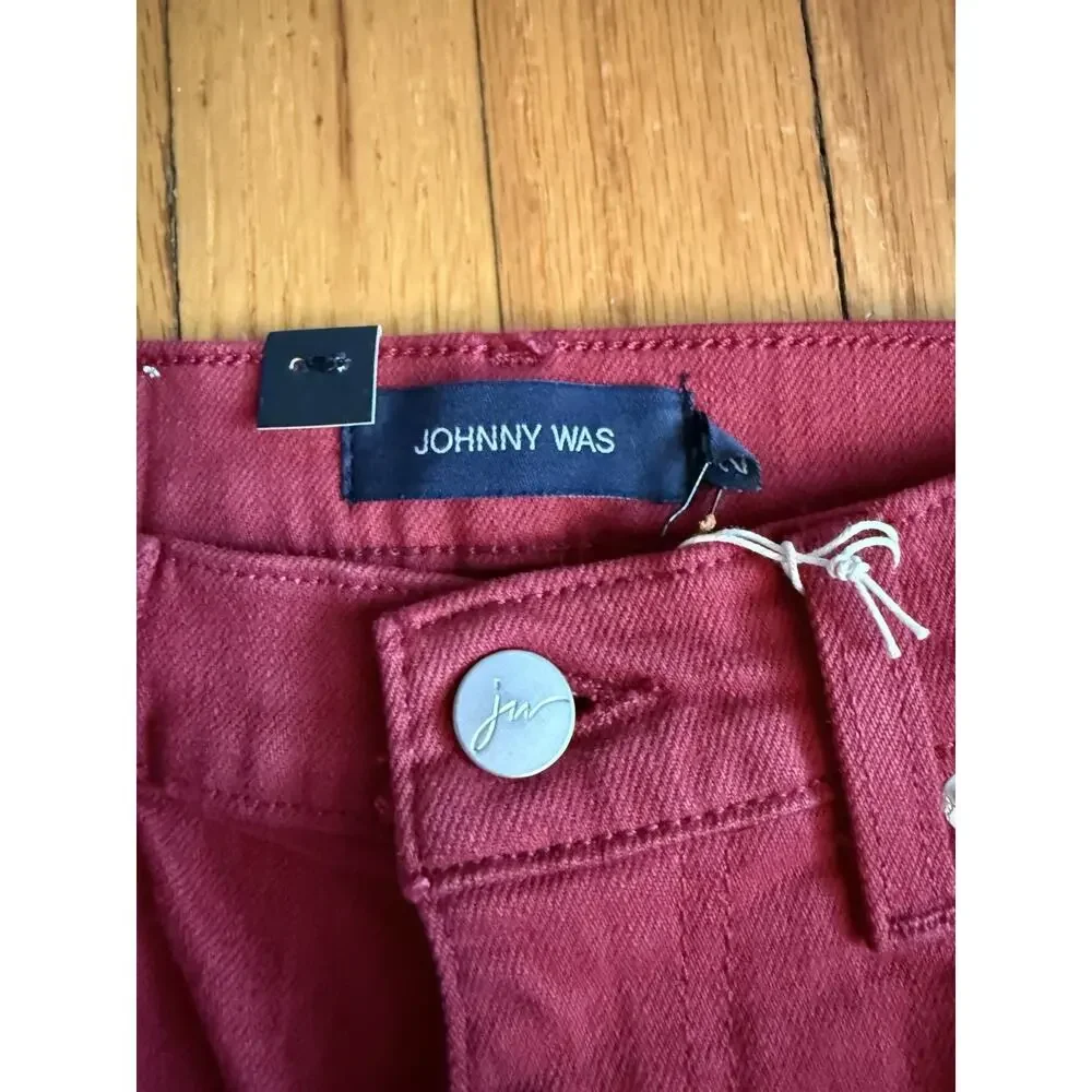 New Johnny Was Marseille Baby Boot Jeans JW1011CN8 Size 29 Cranberry